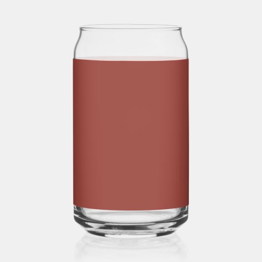 Solide Cognac-Farbe minimalistisches Plain Modern Dosenglas (Vorderseite)