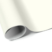 Solide Elfenbeinfarbene Minimalistische Moderne Geschenkpapier (Rolleneckpunkt)