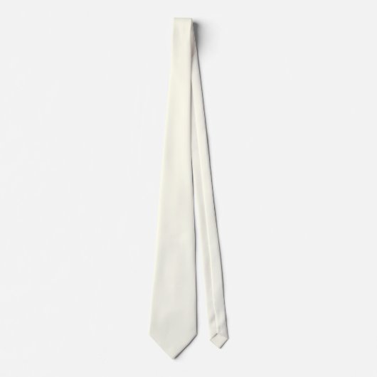 Solide Elfenbeinfarbene Minimalistische Moderne Krawatte (Vorderseite)