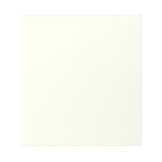Solide Elfenbeinfarbene Minimalistische Moderne Notizblock (Vorderseite)