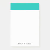 Solide Farbe: Aquamarin Post-it Klebezettel (Vorderseite)