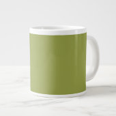 Solide Farbe: Avocado Green Jumbo-Tasse (Vorderseite Rechts)
