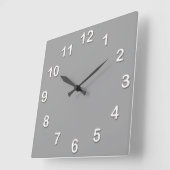 Solide Farbe: Dunkelgrau Quadratische Wanduhr (Winkel)