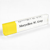 Solide Farbe: gelb Namensplakette