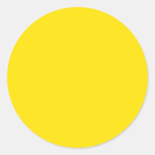 Solide Farbe: gelb Runder Aufkleber (Vorderseite)