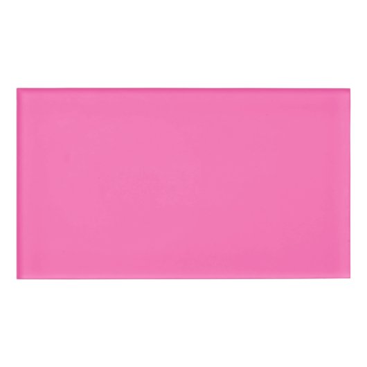 Solide Farbe: Hot Pink #2 Namenschild (Vorderseite)