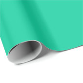 Solide Farbe: Karibik grün Geschenkpapier (Rolleneckpunkt)