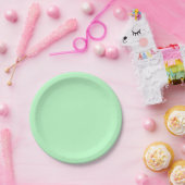 Solide Farbe: Minze Pappteller (Party)