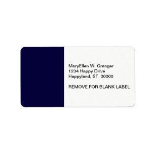 Solide Farbe: Navy Blue Adressaufkleber