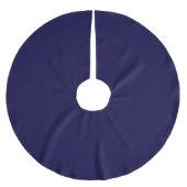 Solide Farbe: Navy Blue Polyester Weihnachtsbaumdecke (Vorderseite)