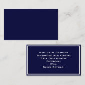 Solide Farbe: Navy Blue Visitenkarte (Vorne/Hinten)