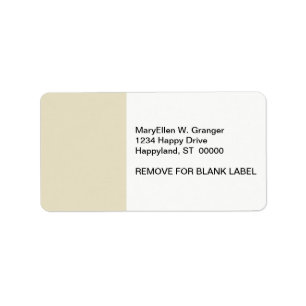 Solide Farbe: Sand Beige Adressaufkleber