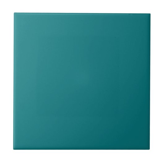Solide Farbe schlicht Deep Aqua aquamarin Fliese (Vorderseite)