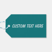 Solide Farbe schlicht Deep Aqua aquamarin Geschenkanhänger (Rückseite Horizontal)