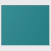 Solide Farbe schlicht Deep Aqua aquamarin Geschenkpapier (Flach)