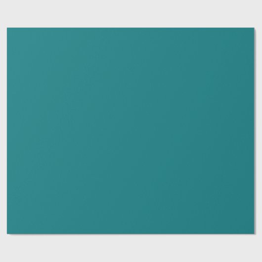 Solide Farbe schlicht Deep Aqua aquamarin Geschenkpapier (Flach)