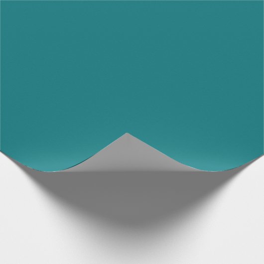 Solide Farbe schlicht Deep Aqua aquamarin Geschenkpapier (Ecke)