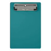 Solide Farbe schlicht Deep Aqua aquamarin Mini Klemmbrett (Vorderseite)