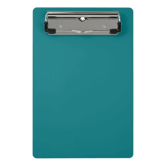 Solide Farbe schlicht Deep Aqua aquamarin Mini Klemmbrett (Vorderseite)