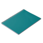 Solide Farbe schlicht Deep Aqua aquamarin Notizblock (Linke Seite)
