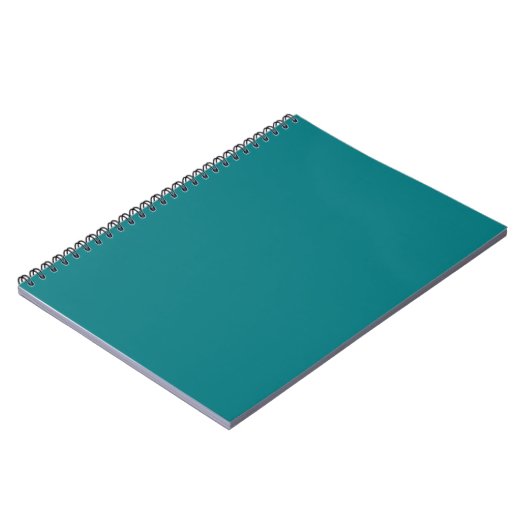 Solide Farbe schlicht Deep Aqua aquamarin Notizblock (Linke Seite)