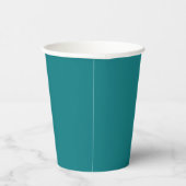 Solide Farbe schlicht Deep Aqua aquamarin Pappbecher (Rechts)