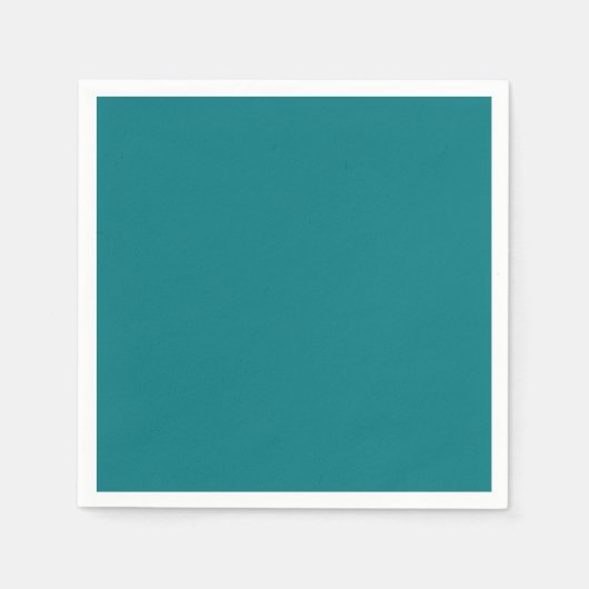 Solide Farbe schlicht Deep Aqua aquamarin Serviette (Vorderseite)
