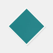 Solide Farbe schlicht Deep Aqua aquamarin Serviette (Ecke)