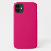 Solide Farbe schlicht dunkelrosa Case-Mate iPhone Hülle (Rückseite)