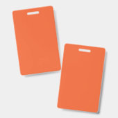 Solide Farbe schlicht exotisch orange rot Ausweis (Vorder- & Rückseite)