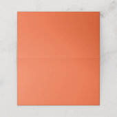Solide Farbe schlicht exotisch orange rot Platzkarte (Außenseite Aufgefaltet)