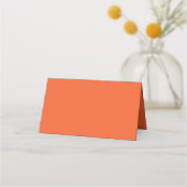 Solide Farbe schlicht exotisch orange rot Platzkarte (Rückseite)