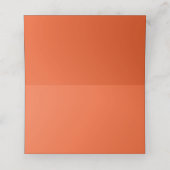 Solide Farbe schlicht exotisch orange rot Platzkarte (Innenseite Aufgefaltet)