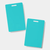 Solide Farbe schlicht leuchtend türkis Ausweis (Front & Back)