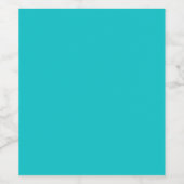 Solide Farbe schlicht leuchtend türkis Weinetikett (Einzelnes Label)