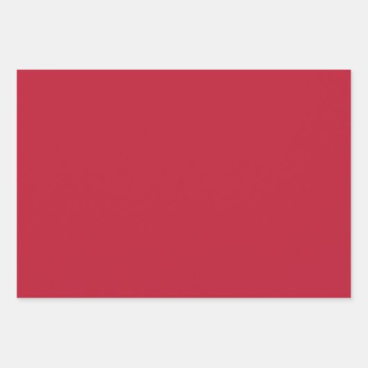 Solide Farbe schlicht, richtig rot Geschenkpapier Set (Vorderseite)