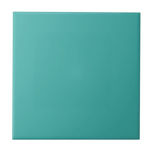 Solide Farbe schlicht Verdigris grün Türkis Fliese (Vorderseite)