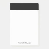 Solide Farbe: Schwarz Post-it Klebezettel (Vorderseite)