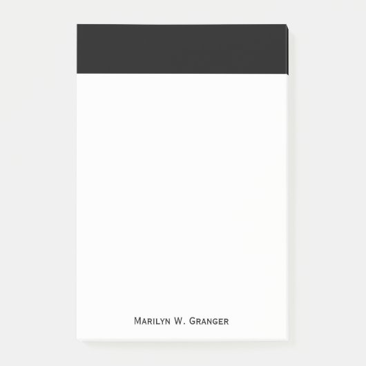 Solide Farbe: Schwarz Post-it Klebezettel (Vorderseite)