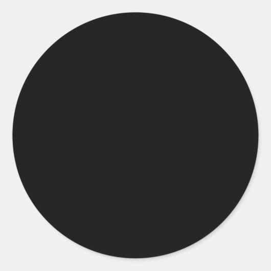 Solide Farbe: Schwarz Runder Aufkleber (Vorderseite)