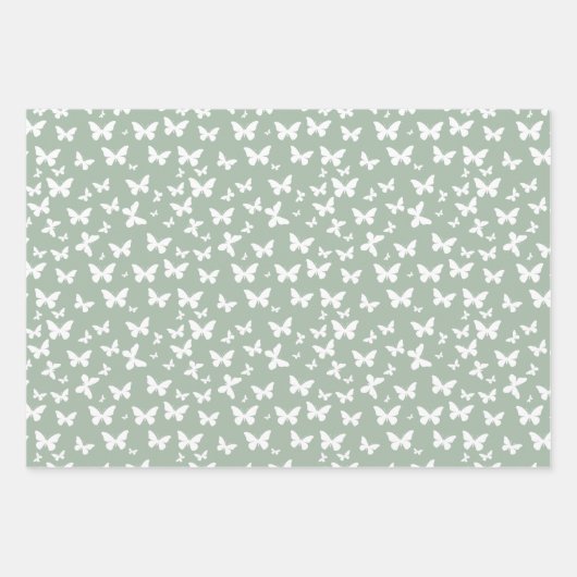 Solide Farbskala Dunkelgrün Geschenkpapier Set (Vorderseite 3)