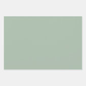 Solide Farbskala Dunkelgrün Geschenkpapier Set (Vorderseite)