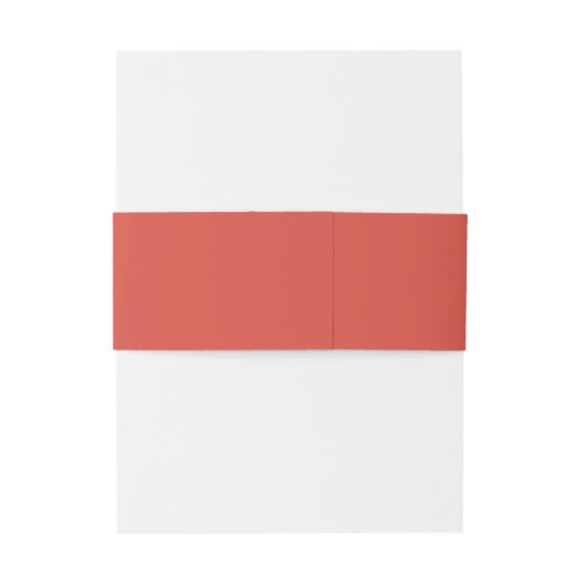 Solide fette Grapefruitrote moderne Hochzeit Einladungsbanderole (Rückseitenbeispiel)