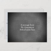 Solide graue Botschaft von der Lehrerpostkarte Postkarte (Vorne/Hinten)