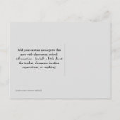 Solide graue Botschaft von der Lehrerpostkarte Postkarte (Rückseite)