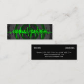 Solide grüne dunkle Visitenkarteschablone dünn Mini Visitenkarte (Vorne/Hinten)