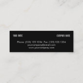 Solide grüne dunkle Visitenkarteschablone dünn Mini Visitenkarte (Rückseite)