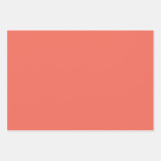 Solide, helle Koralle Geschenkpapier Set (Vorderseite 3)