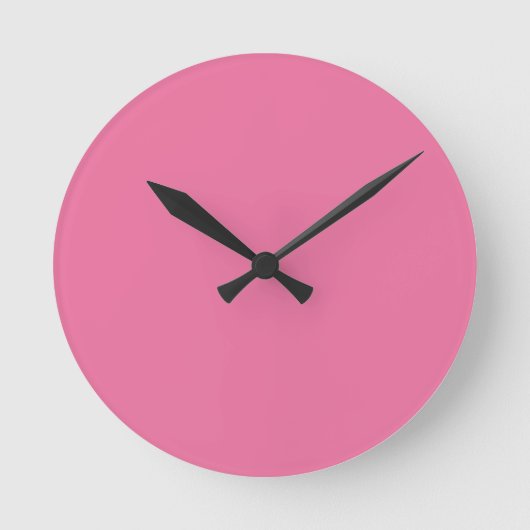 Solide helle Rosarot-Wanduhr Runde Wanduhr (Vorderseite)
