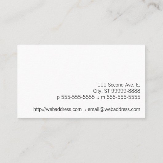 Solide Ikone Visitenkarte (Rückseite)